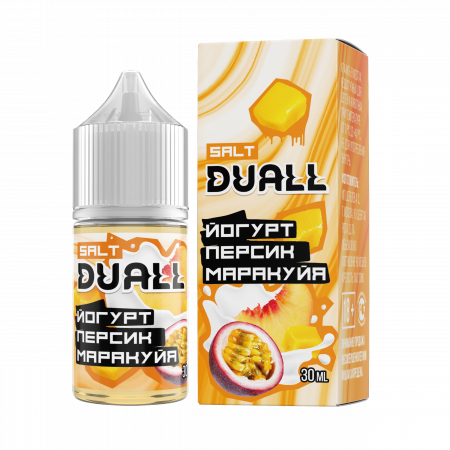 Жидкость Duall salt 30ml HARD 50mg (Йогурт Персик Маракуйя, Hard)