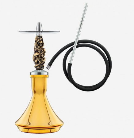 Кальян Honey Sigh Mini Exclusive (Flor de muerto, 32 см, 13 мм, Шахта, Мундштук, Колба, Шланг, Уплотнитель, Нержавеющая сталь, Нет)